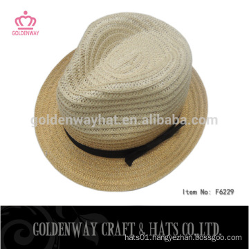 wide big brim paper straw fedora hats